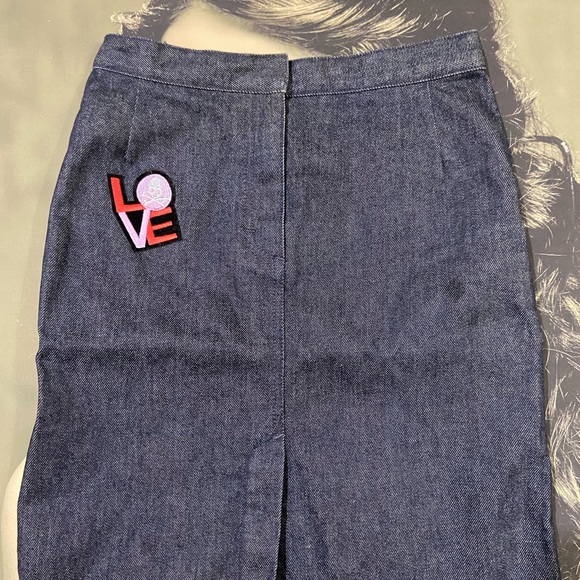 💚Sisley High Waist Denim Skirt.Waist- 26 - Picture 3 of 8